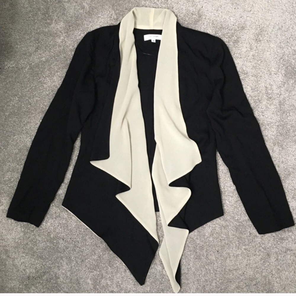 NWOT ASOS Black and Beige Waterfall Cardigan- SM
